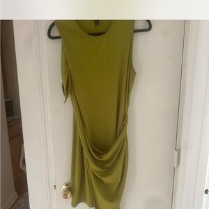 SHEIN Olive Green Draped Mini Dress